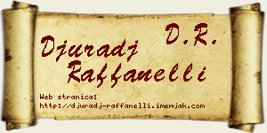 Đurađ Raffanelli vizit kartica